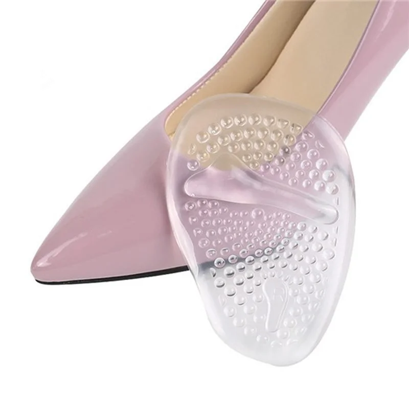 1Pair Shoe Pads Forefoot Cushion Silicone Foam Massage Non Slip High Heels Insole Pain Relief Metatarsal Ball Foot Support Soles