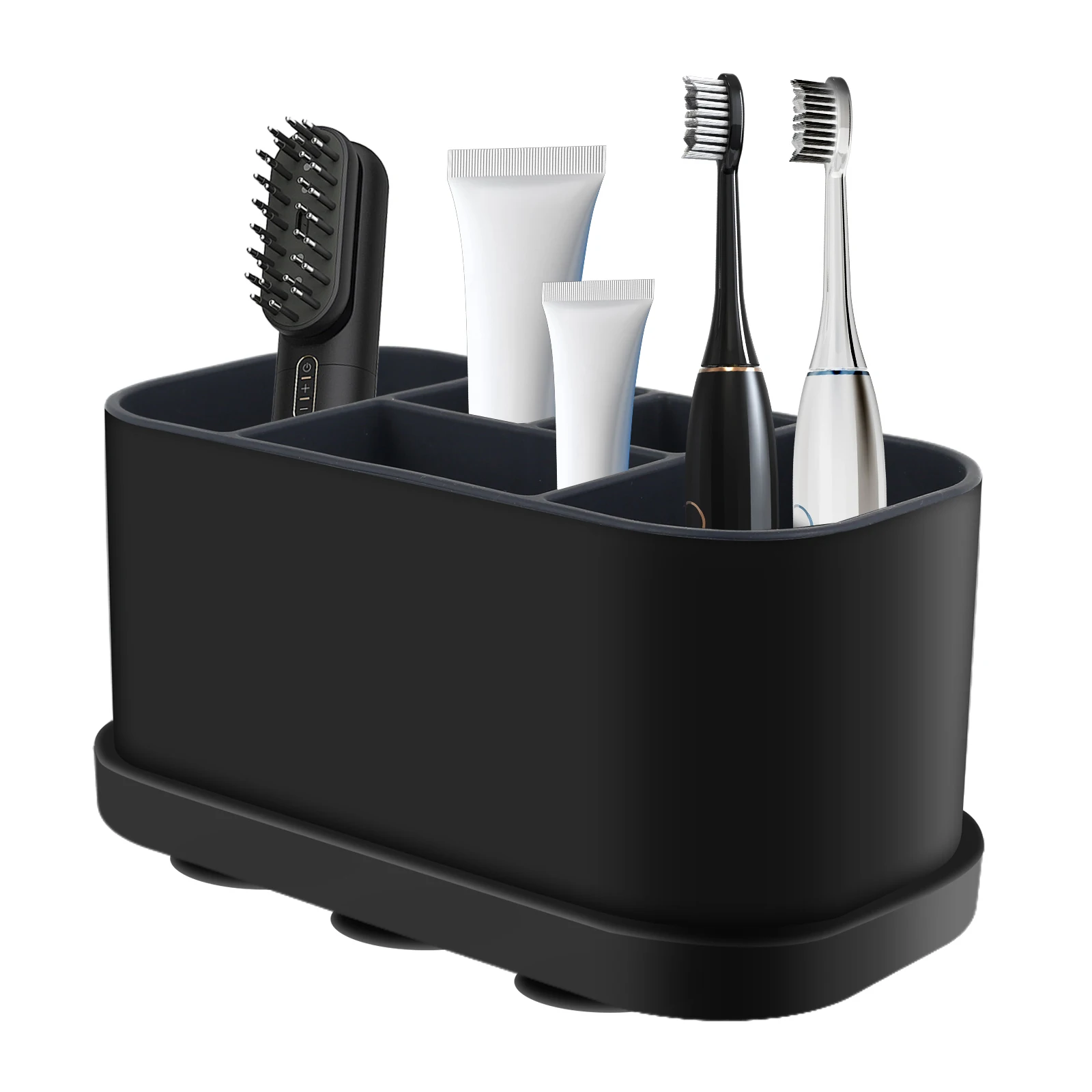 Silicone Bathroom Toothbrush Holder with Suction Cup