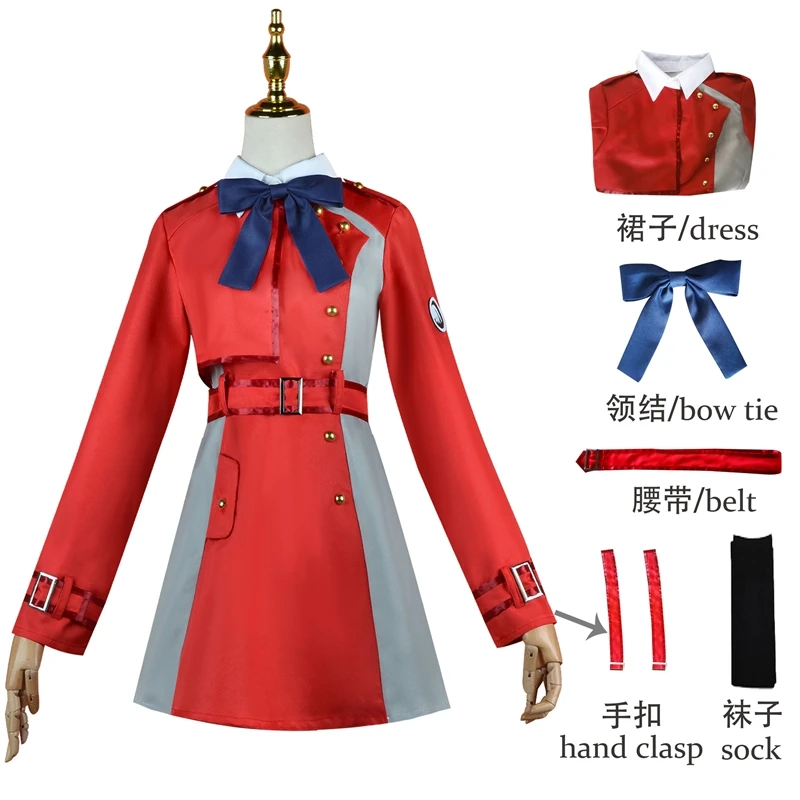 ROLECOS Anime Lycoris Recoil Cosplay Costume Chisato Nishikigi Cosplay Costumes Takina Inoue Uniform Halloween Party Outfit Suit