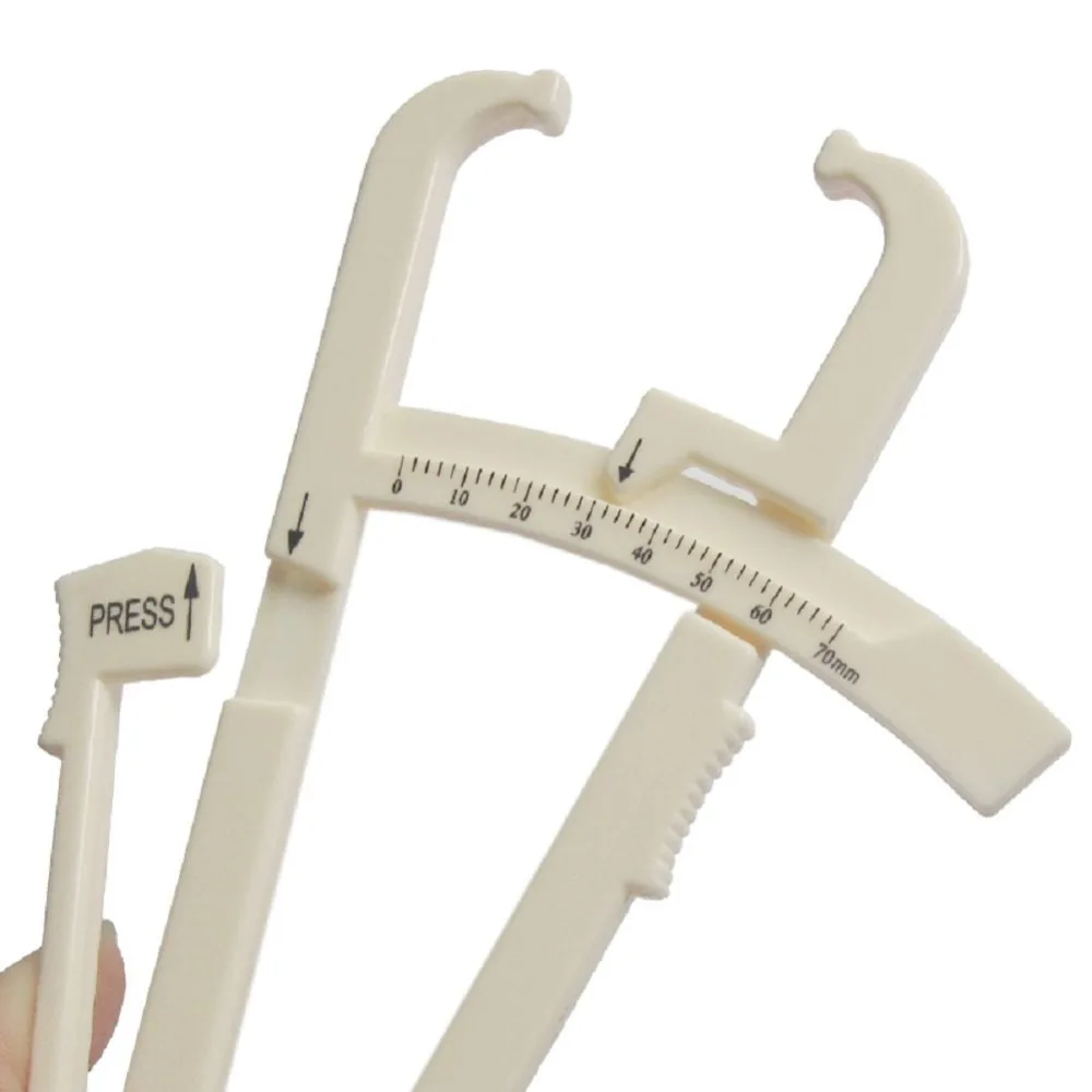 1Pcs Crossfit Body Fat Loss Tester Calculator Fitness Caliper Clip Measurement Slim Skin Fold Body Fat Chart Gym Equipment body fat caliper