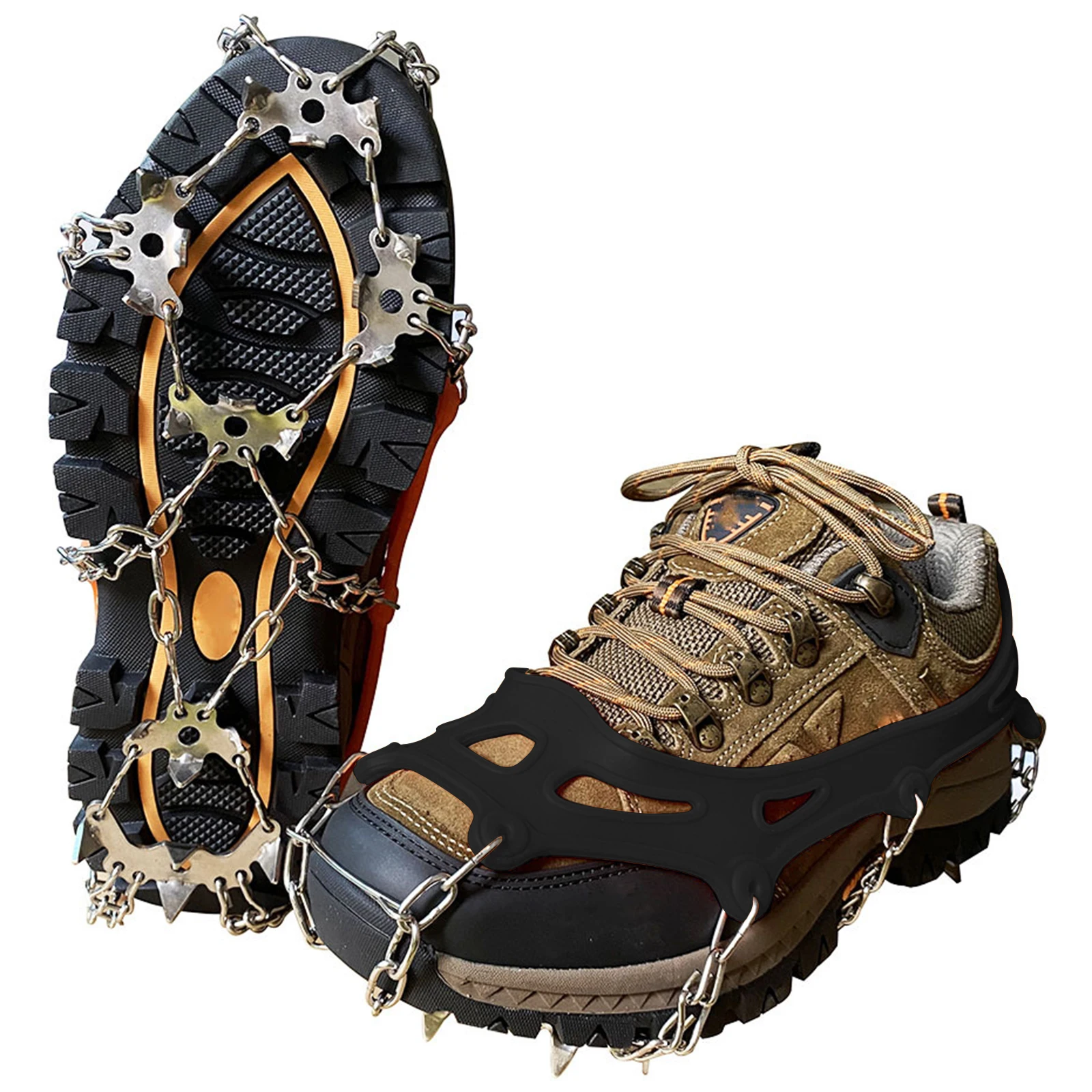 Stainless Steel Ice Snow Grips Traction Cleats for Hiking and Climbing