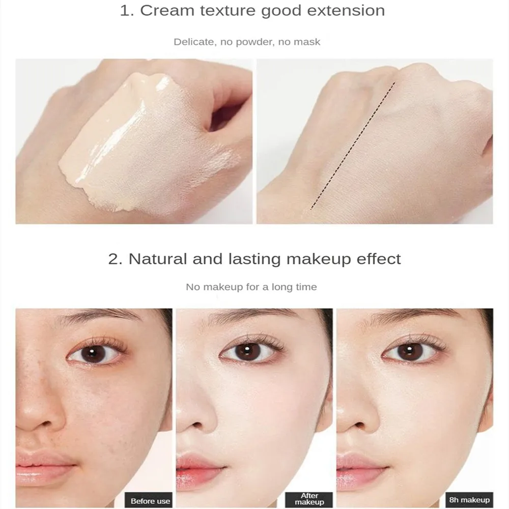 Refreshing BB Cream Long Lasting Moisturizing Foundation Cream Natural Facial Isolation Whitening Cover Acne Spot Cosmetics 3