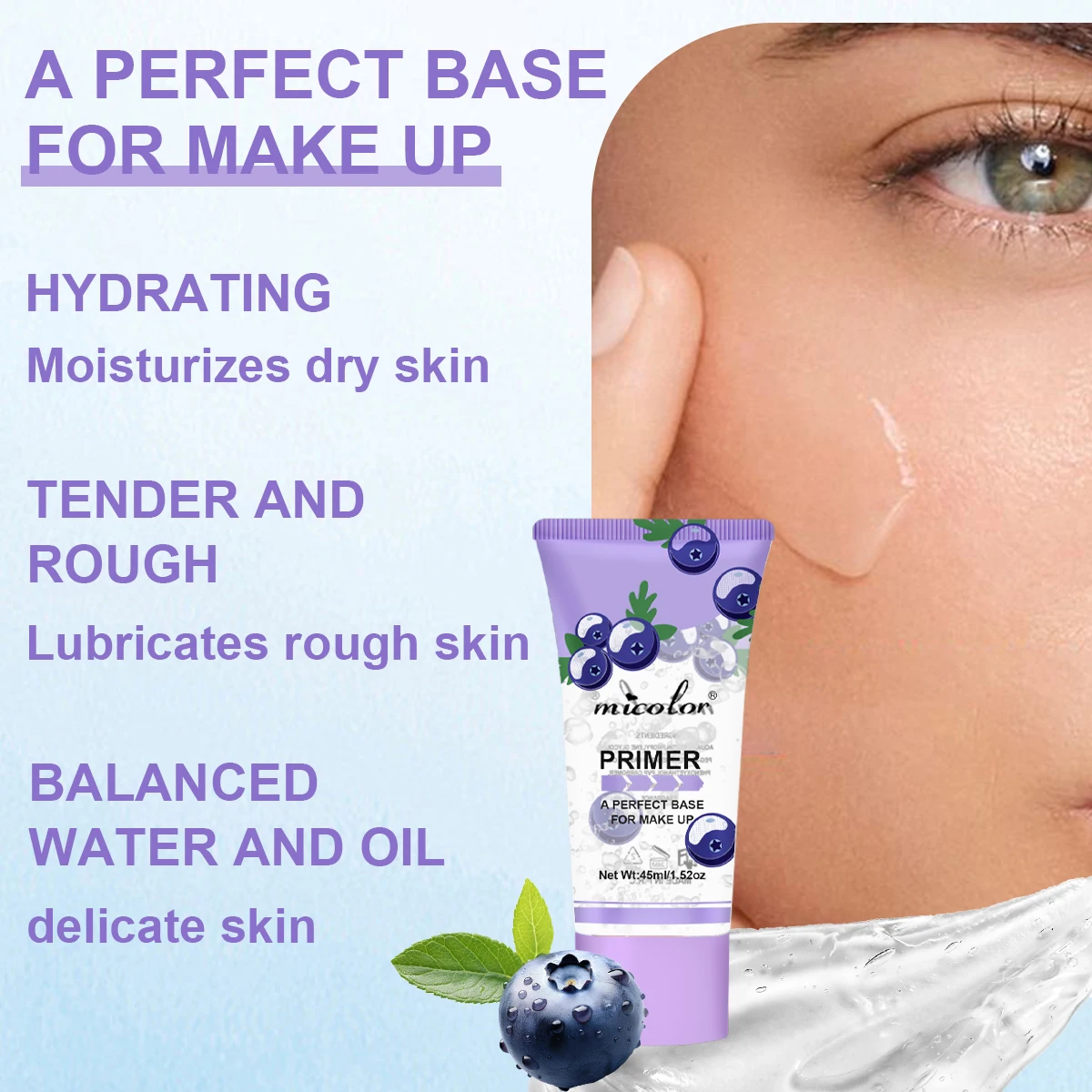Fresh Fruit Transparent Gel Makeup Front Milk Setting spray Small Set Priming, Moisturizing, Non sticking Powder, Keep Makeup Fi 4