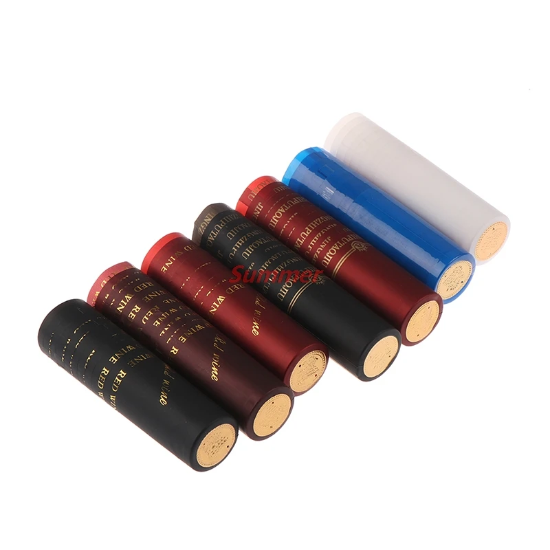 Bottle Seals Wine Stopper Wine Stoppers Wooden Cork Stopper Oil Bottle Stopper 10pcs PVC Heat Shrink Cap Barware Accessories Bar Party Supplies For Home Brewing Wine Bottle Seal Cover