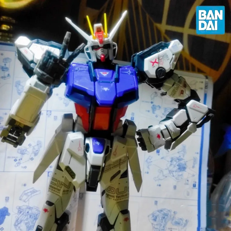 

Bandai Gunpla Pg 1/60 Gat-X105+Aqm/e-Ym1 Perfect Strike Gundam Assembly Model Collectible Robot Kits Models Figures Kids Gift