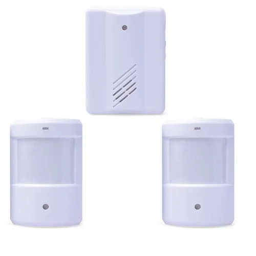 

2V1 Wireless Alarm Guest Welcome Chime Door Bell PIR Motion Sensor For Shop Entry Company Security Protection Alarm Doorbell