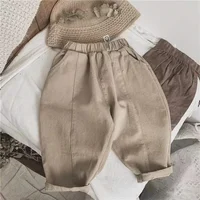 Autumn New Children Loose Trousers Baby Girls Wide Leg Pants Solid Casual Pants Fashion Boys Overall Pants Kids Toddler Clothes 1