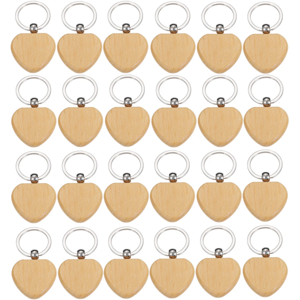 

Оптовая продажа, 50 шт., пустой деревянный брелок в форме сердца для мужчин и женщин, ювелирные изделия для пар, Очаровательная бирка для домашних животных, аксессуары ручной работы «сделай сам»