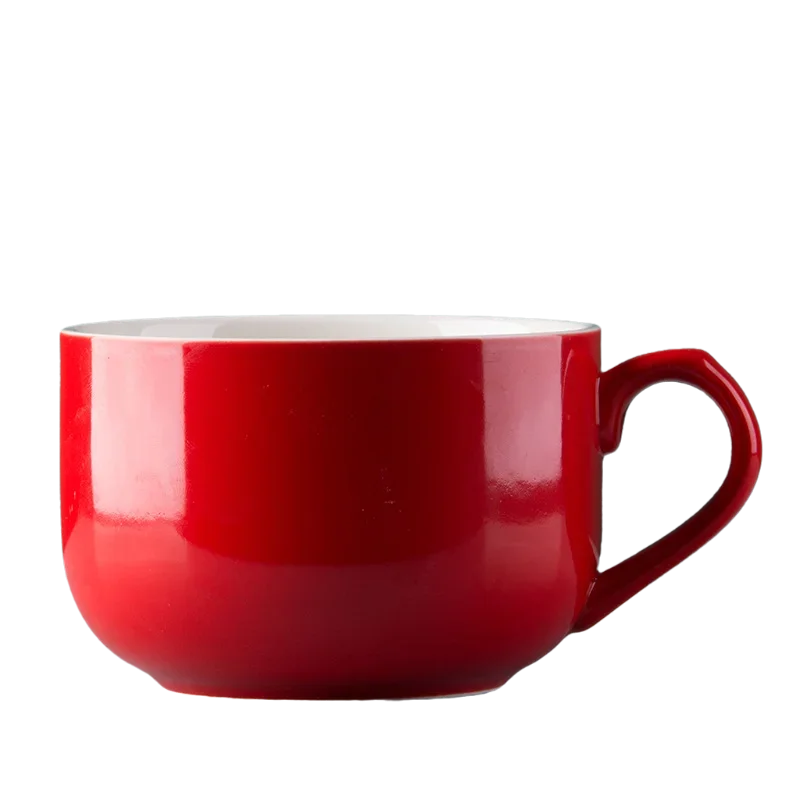 Large Capacity Ceramic Mug with Handle - Perfect for Coffee, Breakfast, or Instant Meals