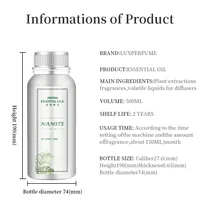 NAMSTE 500ML New Air Purifier Home Freshener Adapt for Aroma Diffuser Humidifier Smart Machine Frishener Perfume Essential Oils 5