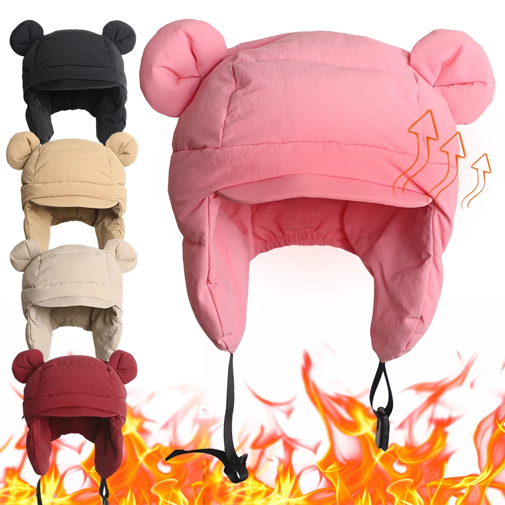 Bomber Hat Men Women Thick Warm Russian Ushanka Ski Hat Ear-flapped Windproof Ear Protection