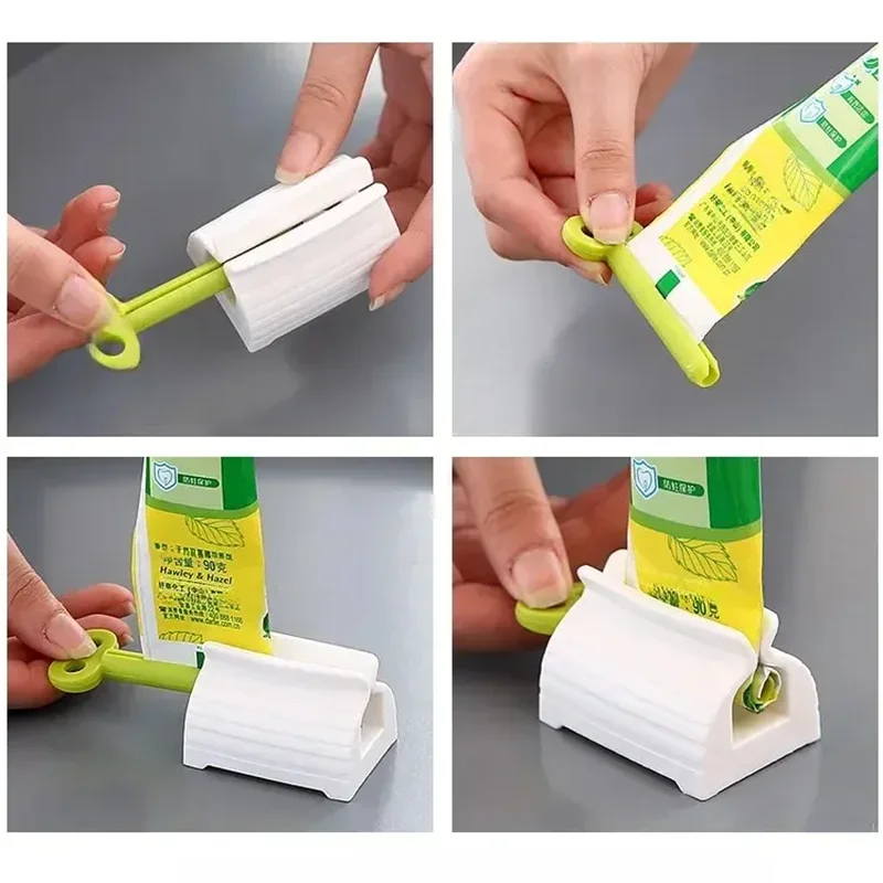 1-4Pcs Lazy Person Manual Toothpaste Squeezer Simple Toothpaste Clip Face Wash Seat Style Roller Adult Use Non-patented 2