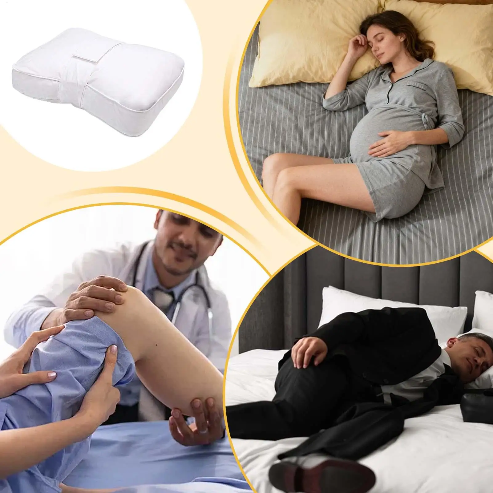Leg Pillow Ergonomic Cushion Pillow For Between Knees While Sleeping For Spine Alignment Back Hips Joints Rehabilitation