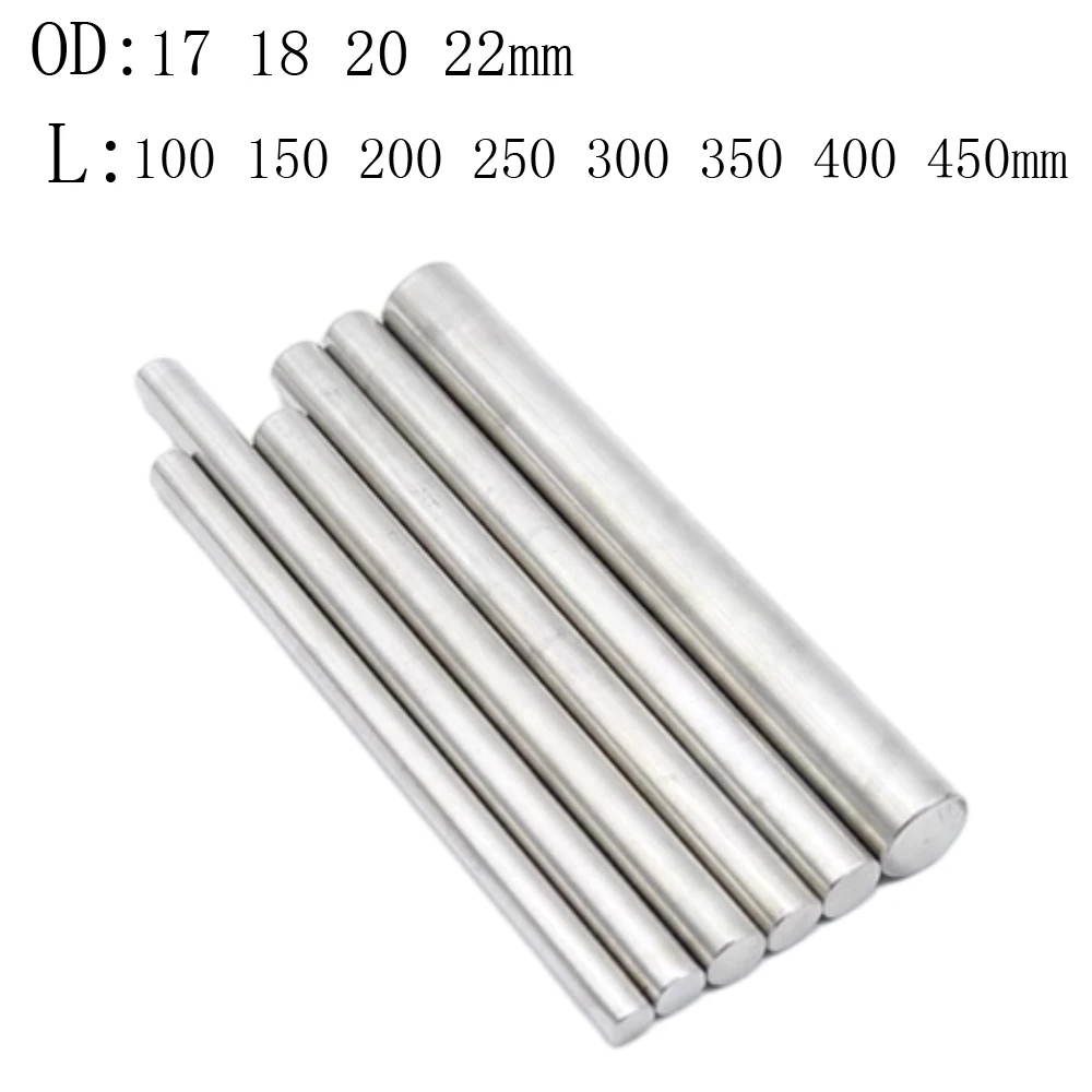 1PC OD 17 18 20 22mm S45C Linear smooth shaft chrome plated rod flexible shaft, hard shaft piston rod L100 150 200 250 300 350mm