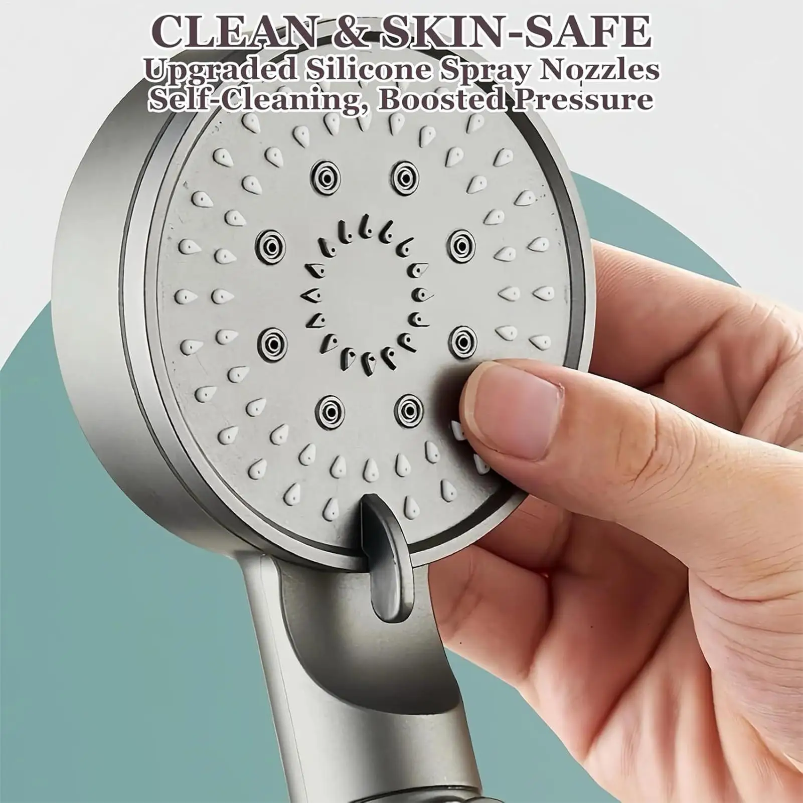 High Pressure Handheld Shower Head 5 Modes Adjustable Shower Heads Water Saving Spa Shower Head Sprayer Bathroom Accessories
