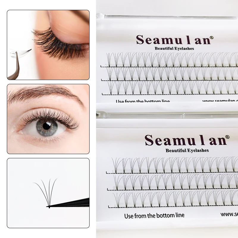 

3 Rows/Tray Premade Fan Lashes 60 Fans Wide Fans 3D 4D 5D 10D Long Stem Russian Volume Professional Eyelash Extensions Faux Mink