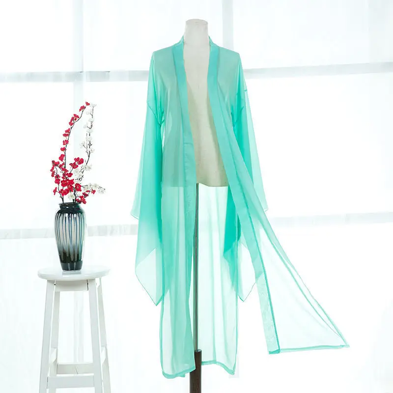 Sommer Dünne Alte Chinesische Große Hülse Hemd Tüll Tang-dynastie Hanfu Strickjacke Dance Kleidung Cosplay Bühne Kostüm Hanbok – Detail 19