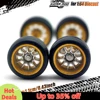 1/64 Model Car ABS Wheels with Rubber Tires Branches Refitting Parts for Diecast Hot Wheels Mainline Matchbox Tomica D:11mm 1Set 6