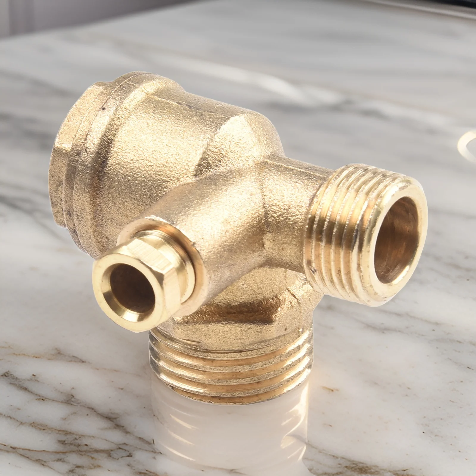 

Compressor Check Valve for G12 Air Compressor, Brass Construction, Convenient Threaded Connectors, High Performance
