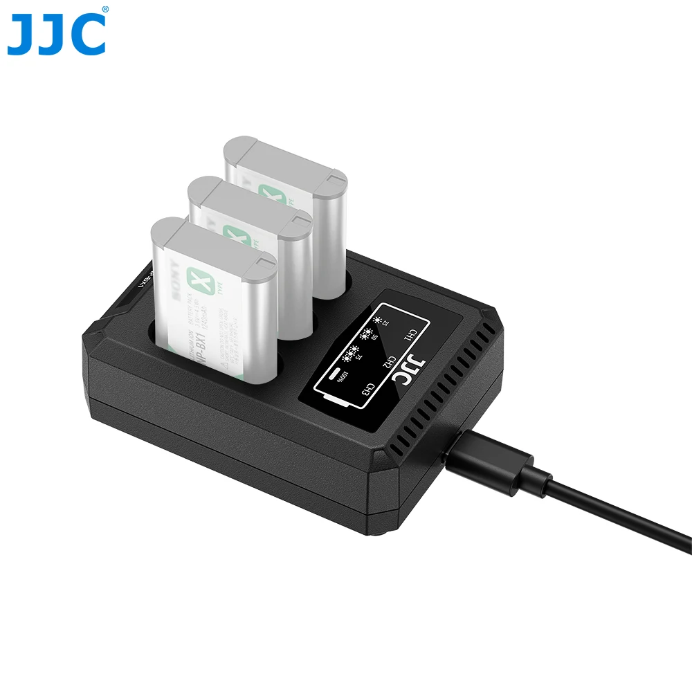 JJC NP-BX1 배터리 충전기 타입-C-USB A 케이블  ZV-1 II RX100 VII RX100 VI RX100 V RX100 IV RX100 III RX100 II DSC-HX80용