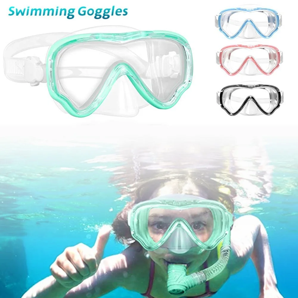 Masque anti-buée pour enfants, masque de natation et de plongée, lunettes  avec couverture en antarctique, masque de natation pour jeunes enfants