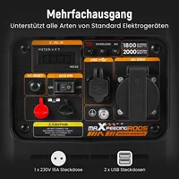 MAXPEEDINGRODS 2000W générateur d'onduleur essence générateur Portable Camp silencieux générateur d'énergie Portable pour RV 3