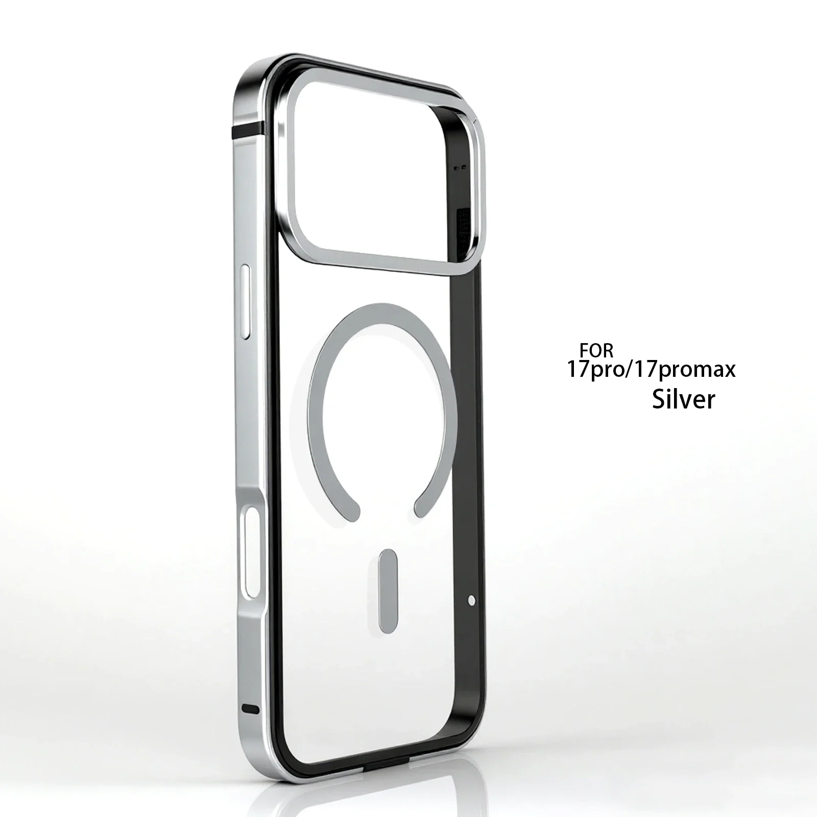 Metal Bumper Camera Ring Clear PC Case For iPhone 18Pro 18 17 Pro Max Alloy Frame Heavy Duty Transparent For Magsafe Back Cover