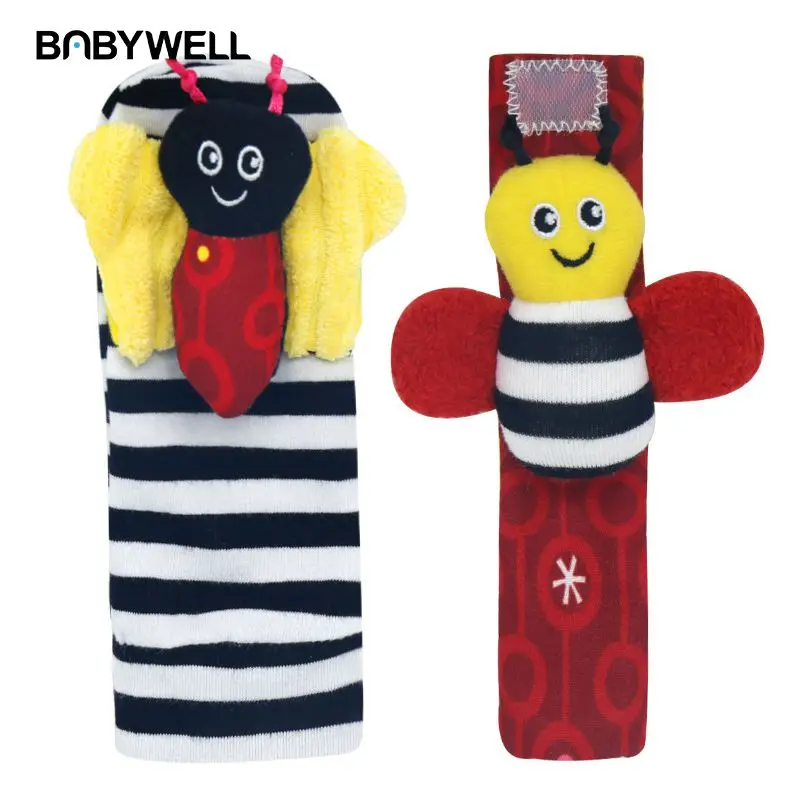 

Cartoon Baby Toys 0-12 Months Baby Rattles Children Infant Newborn Toys Soft Plush Sock Baby Rattle Wrist Sensory Toy