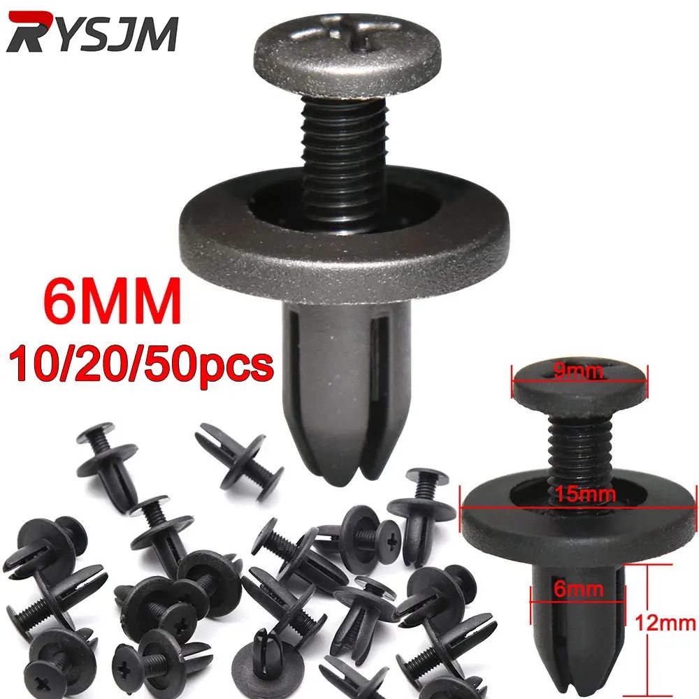 Clip Di Fissaggio In Plastica 100Pcs 8Mm Plastic Rivet Fastener - Foto 5