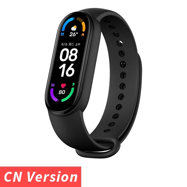 Multi-language Xiaomi Mi Band 6 Smart Bracelet 1.56"AMOLED Screen miBand 6 Heart Rate Fitness Traker Bluetooth 5ATM Waterproof 