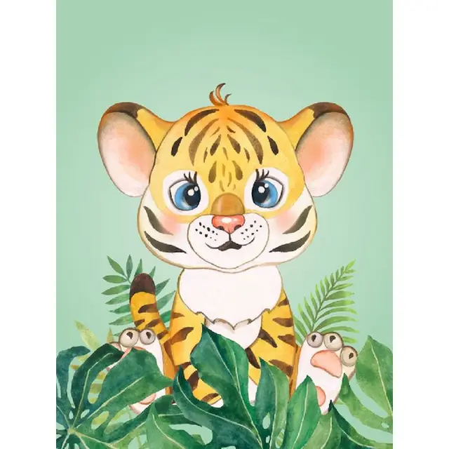 Cheeky Leopard nursery painting by numbers Hobby Paint