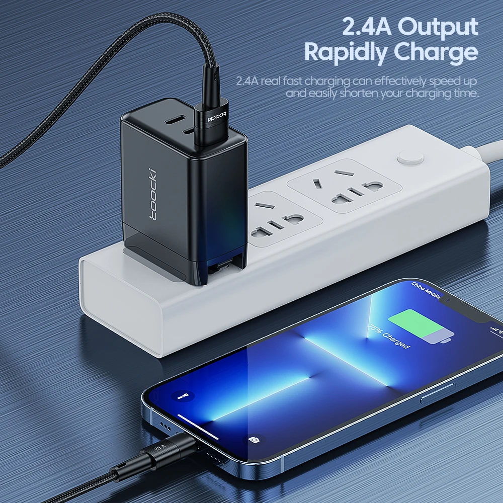 รูปสินค้า สายชาร์จ USB 2.4A เร็วแรงสำหรับ iPhone & iPad