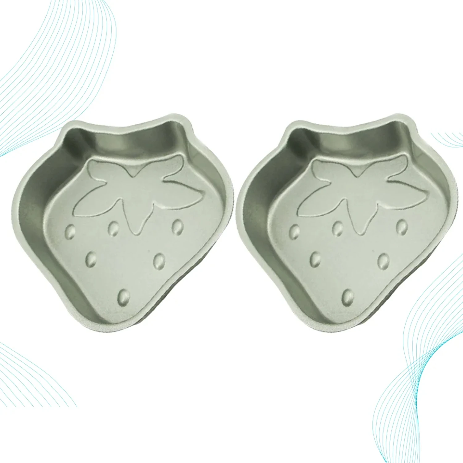 Heart-shaped Child Cake Mold Bakeware Pan - Set of 2 for Baking Chocolate and Strawberry Dishes in the Oven