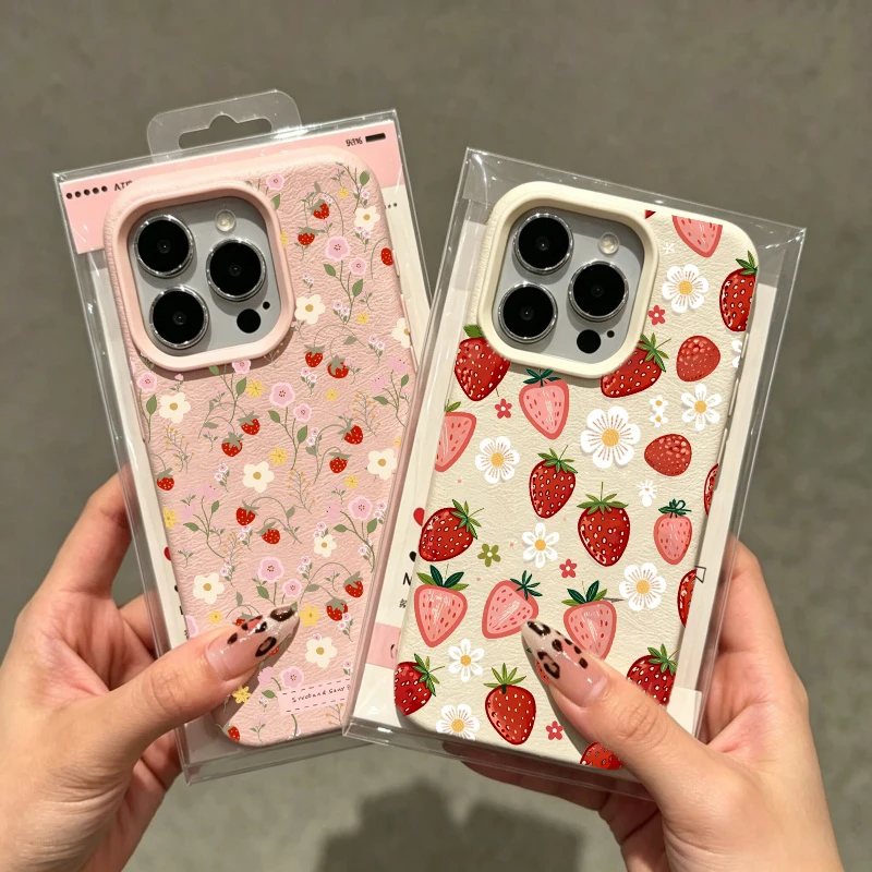 Charming Strawberry Flower Phone Case Cover