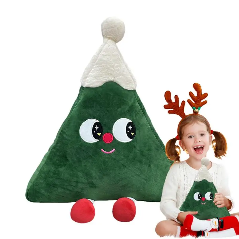

Рождественская елка, плюшевая игрушка, мягкая и нежная бархатная плюшевая подушка, приятная на ощупь и милая набивная Рождественская елка на Рождество