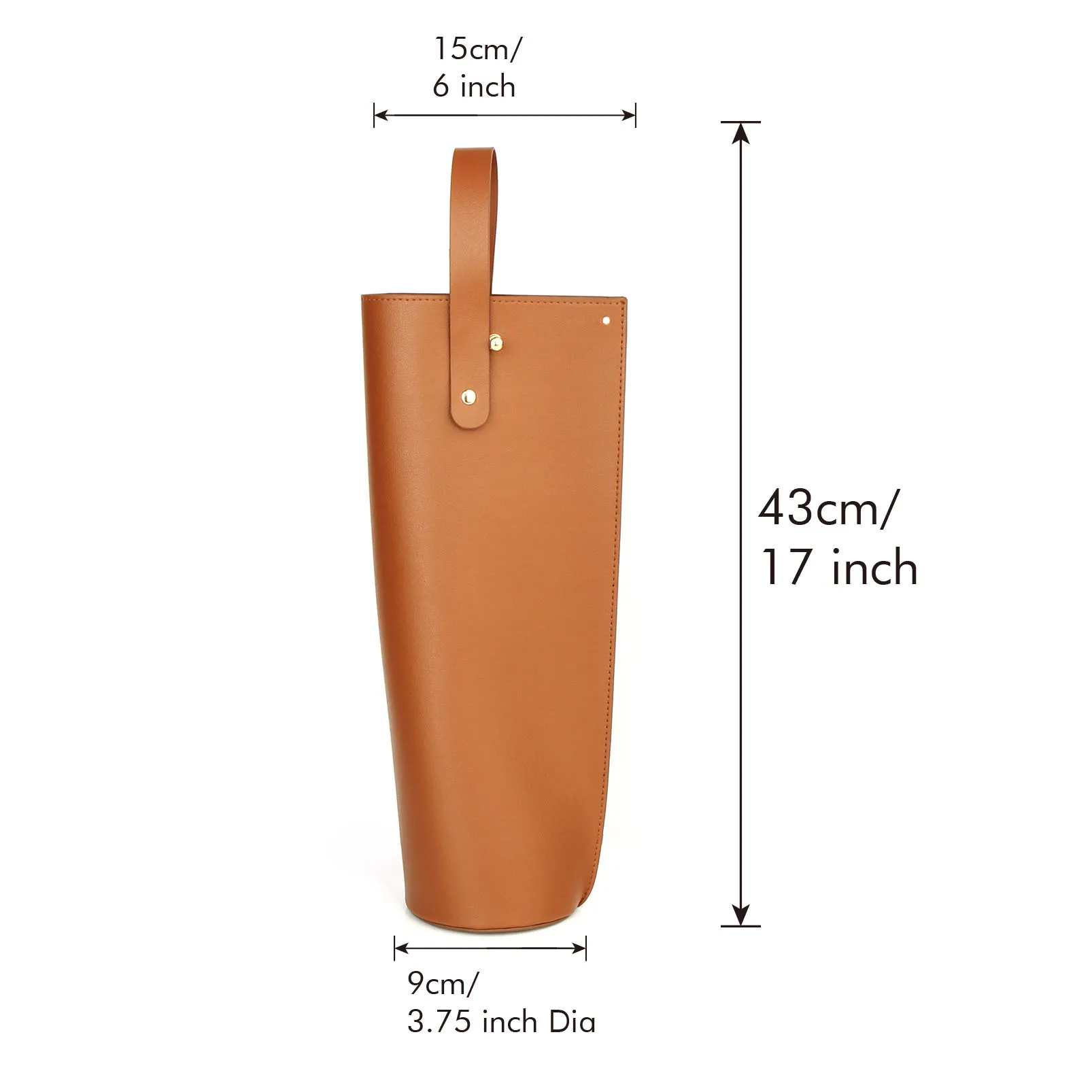 Reusable PVC Leather Wine Tote Bag, Double-Layered Wine Carrier with Handle, Luxury Gif... - SKU LWTB2216 - UGI Packaging