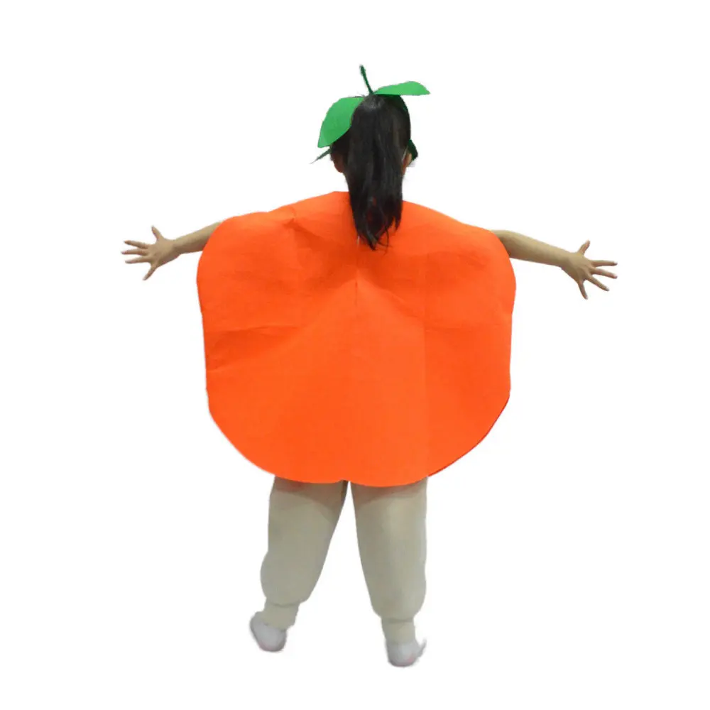 Children's Day Performance Costume Game Party Clothes School Performance Out Fruit Costume Fixture Non-Woven Orange