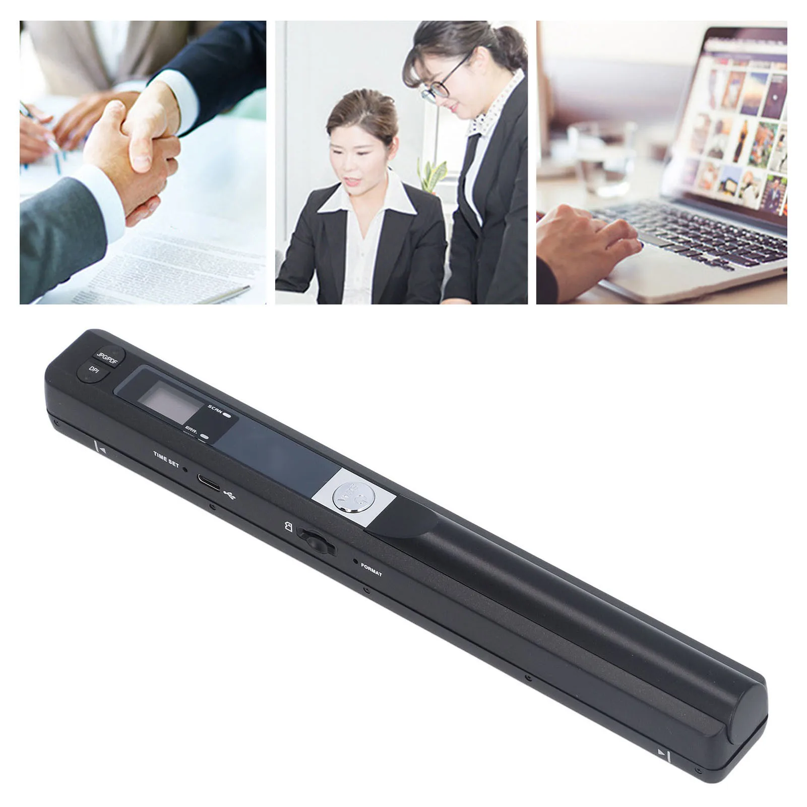 Portable Scanner 8.27 Inch PDF and JPG 900DPI Compact HD Scanning Mobile Document Scanner for Pictures