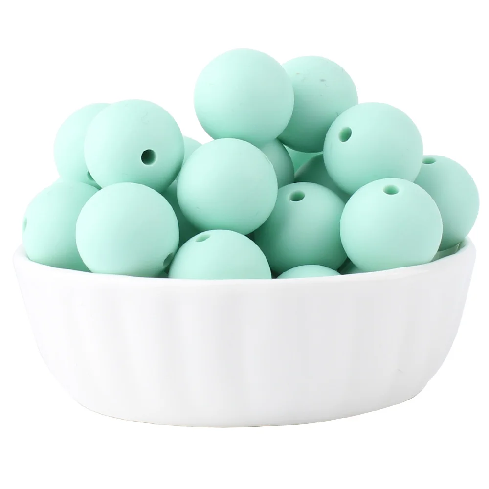 20-Piece Set of Mixed Size Silicone Beads for DIY Jewelry and Craft Projects