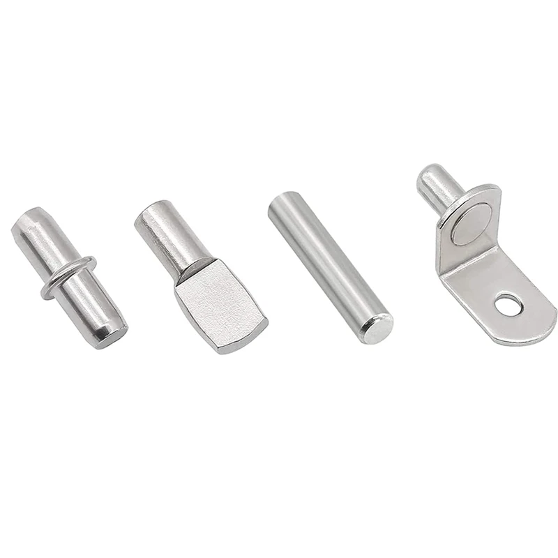 

104Pcs Shelf Pins Kit,4 Styles Nickel Plated Shelf Support Pegs,Bookshelf Pegs For Shelves,Cabinet Shelf Bracket Pegs