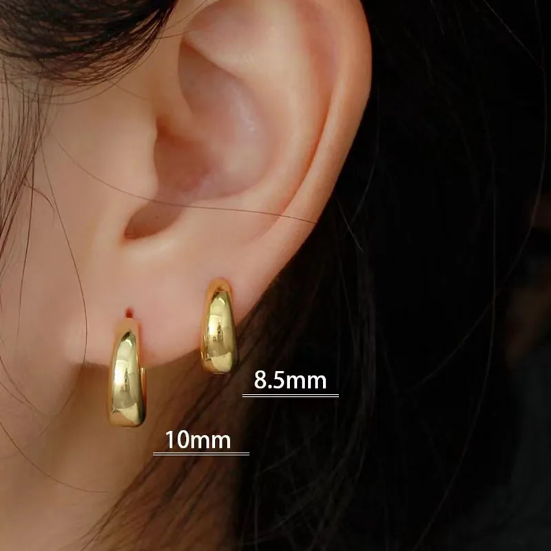 

VENTFILLE 100% 925 Silver Geometry Earring for Women Minimalism Office Classical Smooth Jewelry Birthday Gift Dropshipping