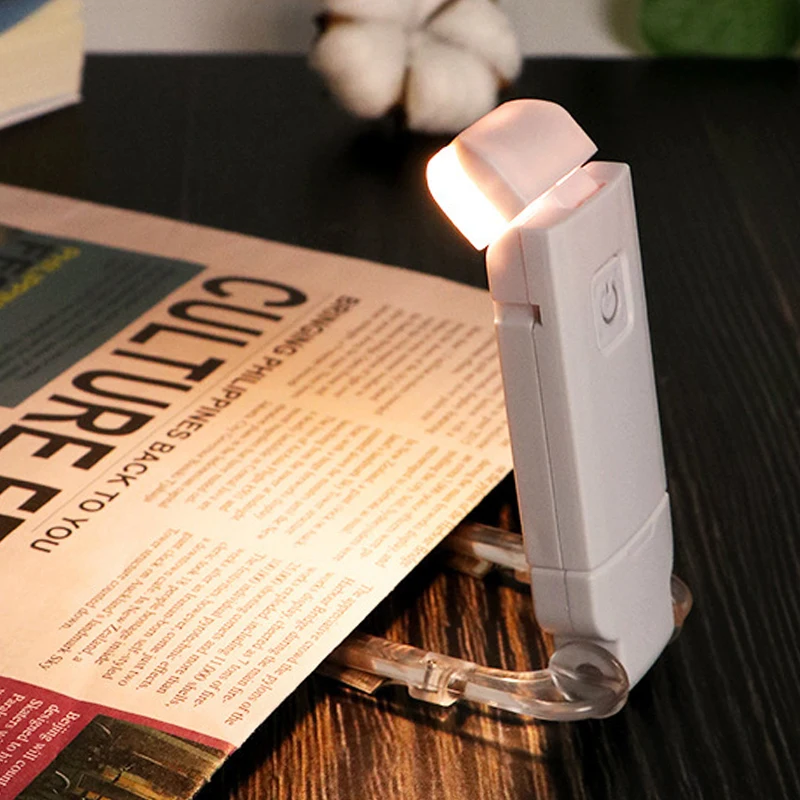 Mini LED Bookmark Read Light USB Rechargeable Book Reading Light Brightness Adjustable