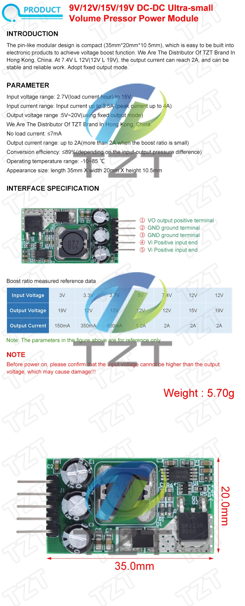 1/3 Stück DC-DC Boost-Modul TZT DC 2,7V-15V zu 9V 12V 15V 19V 2A Aufwärtswandler-Modul für DIY Solarladegerät Lithium-Batterie – Detail 1