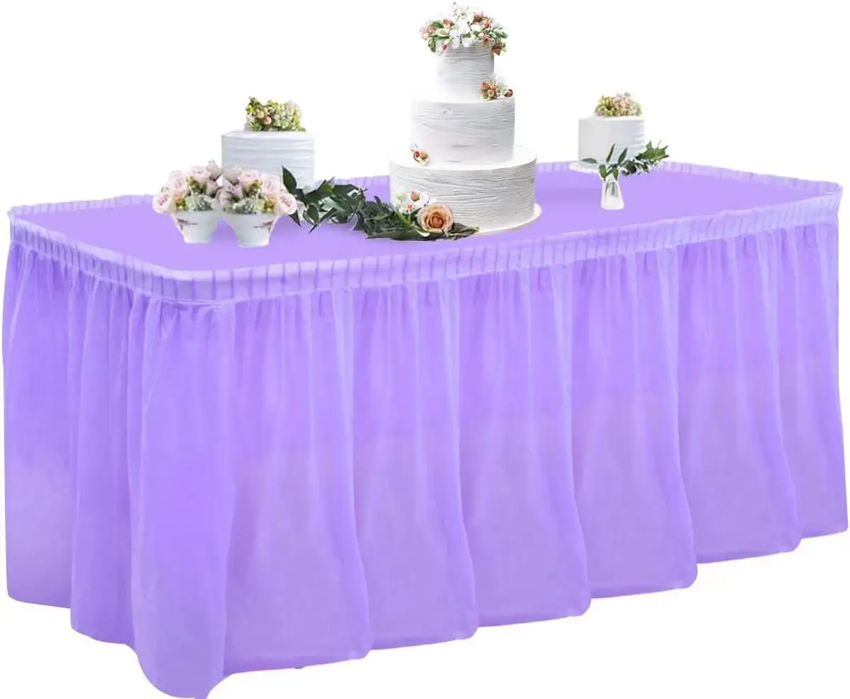 137x274cm Disposable Solid Color Tablecloth Birthday Party Wedding Christmas Table Cover Desk Cloth Table Skirt Decor 6
