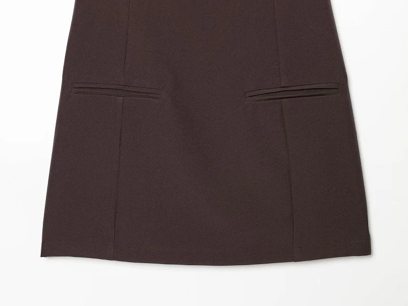 MUJER Büro-Plissee-Minikleid für Damen, elegante Partykleider, Damenkleider mit Puffärmeln, kurze Kleider für Damen, Urlaubskleider für Damen – Detail 9