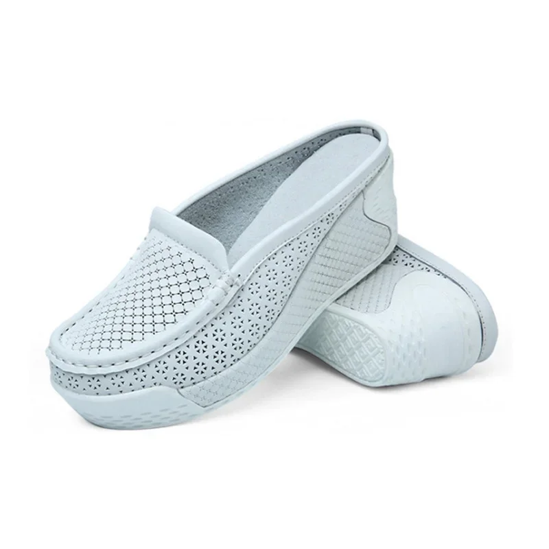 YAERNI Women Summer Casual Slingbacks High Heels Pumps Slip On Shoes For Women  Mesh Female Platform Wedges Shoes Woman E883 3
