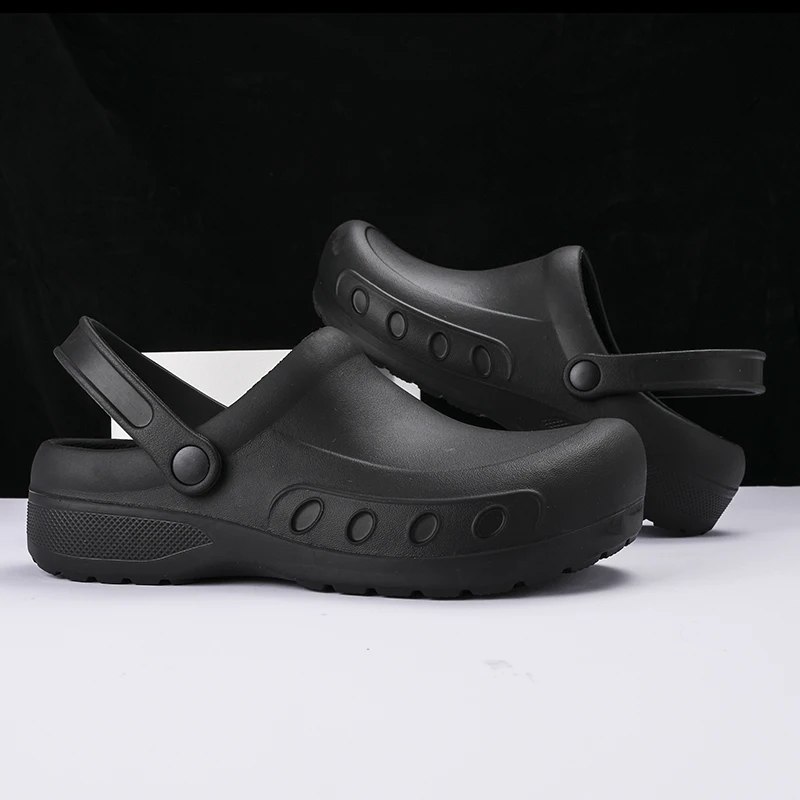 Garden Shoes Men, Chef Clogs, Kitchen Shoes, EVA Injection, Anti-Slip Outsole, Waterproof Sandal, Big Sizes 36-49