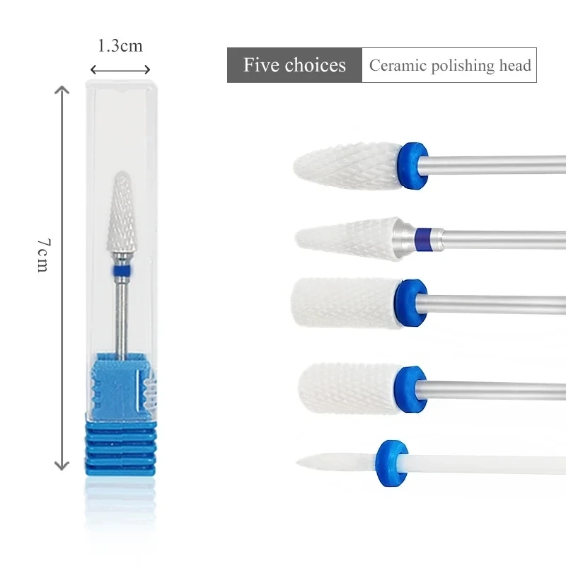 5 PCS/Set Ceramic Nail Drill Bits Electric Drill Machine Nail Cutter Bits Nails Accessories Tools For Manicure Pedicure Tools Best Sellers In Beauty & Health