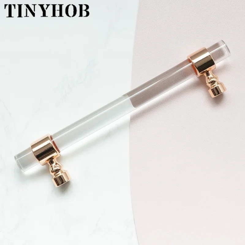 Various Sizes Modern Style Black Acrylic Drawer Knobs T Bar Handle Bathroom Pulls Kitchen Cabinet Door Handle Pull 160mm