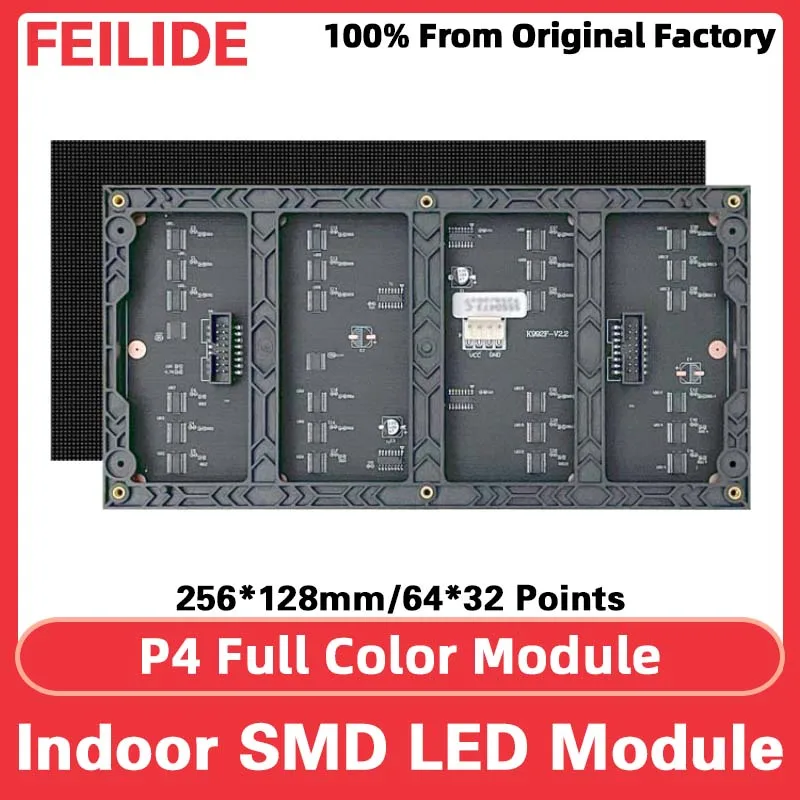 Pannello LED per Video Wall Indoor P4 SMD a Colori Completi, Schermo LED RGB HUB75, Modulo LED per Insegne Digitali, Unità per Grandi Schermi